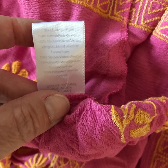 HOST PICK Hale Bob Sasha Maxi Skirt NWT Made in India Pink/Yellow/Gold SZ. Small - Picture 8 of 11